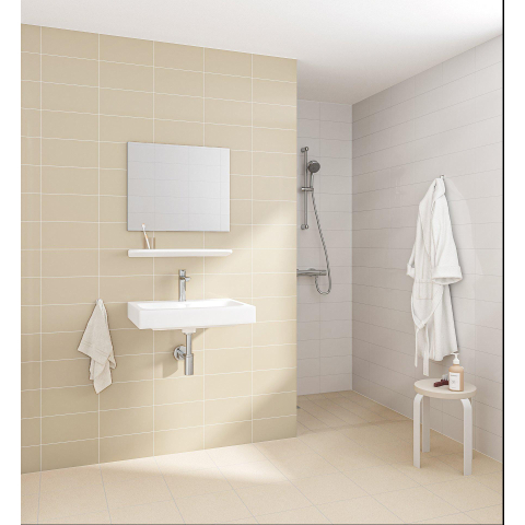 ÉCHANTILLON Ceralto Merano Slate Carreau mural 15x30cm 7mm pâte blanche blanc crème SW913783