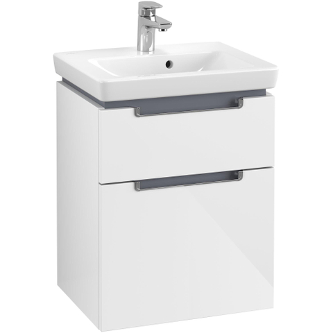 Villeroy & Boch Subway 2.0 wastafelonderkast - 48.5x59cm - 2 lades - glans wit SW479810