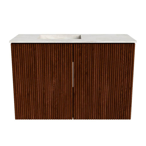 Mondiaz JOYA-DLUX 60cm meuble de salle de bains - couleur Ruby - Vasque FAYE position Gauche 1 trou de robinet couleur Ostra. SW1423766