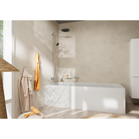 Hansgrohe Xelu Q Armoire haute - 165x40x35cm - 2 portes - poignée blanc mat - fermeture douce - charnière à gauche - high gloss white SW995226