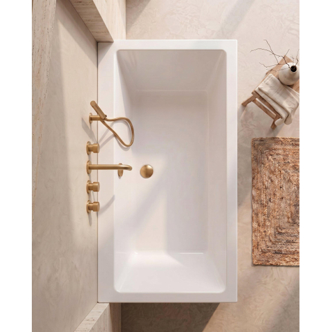 Zeza Square Baignoire - 190x90x49cm - acrylique - Blanc brillant SW1015081