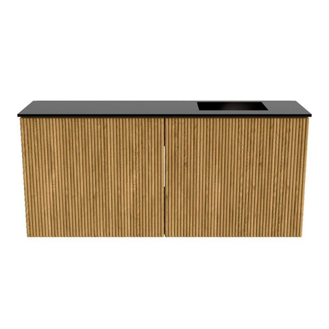 Mondiaz JOYA 90cm meuble de salle de bains - couleur Oak - Vasque FAYE position Droite Sans trou de robinet couleur Urban. SW1421191