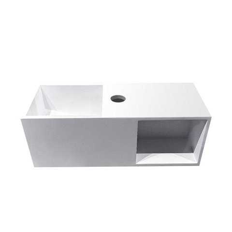 Wiesbaden Julia Fontein - met nis - 54x20x20cm - solid surface - mat wit SW641775