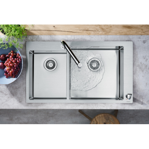 Hansgrohe Metris Select M71 2-gats - 1 greeps keukenkraan - met uittrekbare. vuistdouche - hoogglans chroom SW541876
