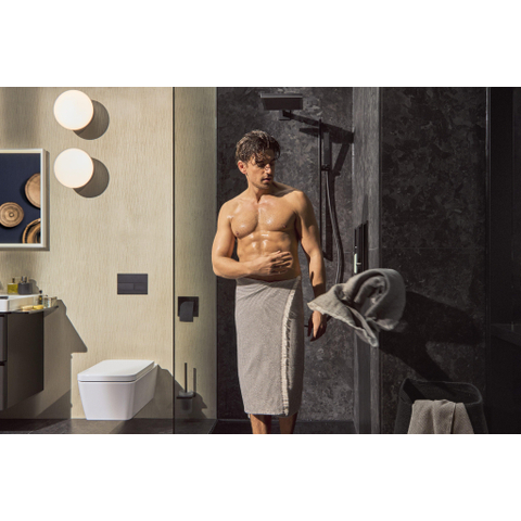 Hansgrohe Unica Glijstang E Puro - 90cm easy slide en isiflex - doucheslang - 160cm - mat zwart SW918265