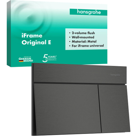 Hansgrohe IFrame Element E Drukplaatvoor - dualflush - zwart chroom SW1408358