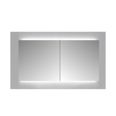 Sanicare Spiegelkast Qlassics Ambiance 100 cm 2 dubbelzijdige spiegeldeuren hoogglans wit SW278653
