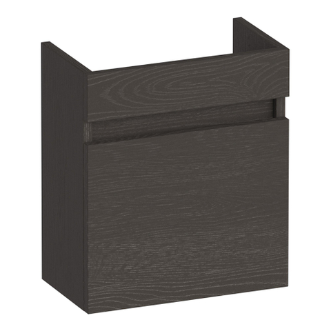 BRAUER Joy meuble sous-lavabo pour lave-mains - 40x45x22cm - 1 porte - sans poignée - ouverture à droite - Timber Anthracite SW1200941