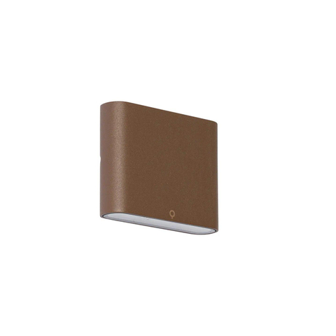 QAZQA Batt wandlamp - 11.5x9x3cm - incl. LED - IP65 - mat roestbruin (koper) SW1187247