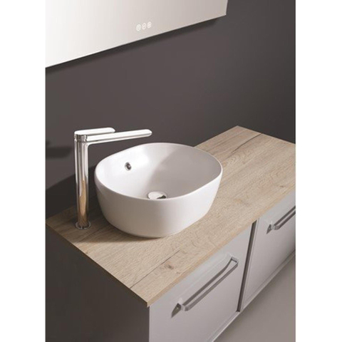 Crosswater Pearl Vasque à poser - 45x35x15,8cm - sans trou de robinetterie - céramique - blanc mat SW487158