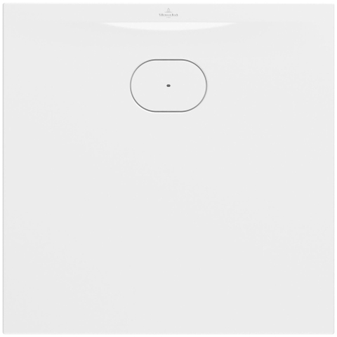 Villeroy & Boch Ecora douchebak - 80x80x3.5cm - afvoer korte zijde - white alpine (wit) SW1558986