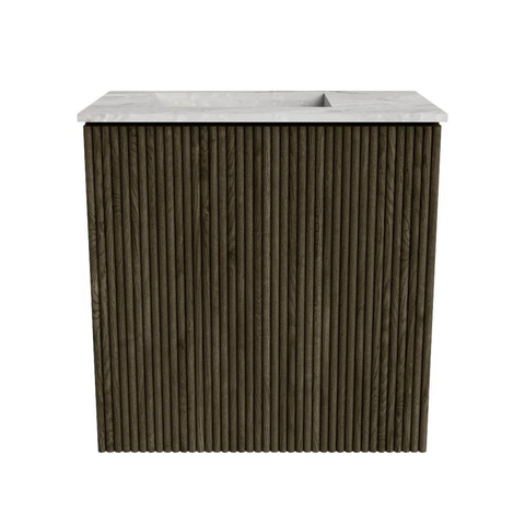 Mondiaz JOYA-DLUX 40cm toiletmeubel - kleur Shadow - Wastafel FAYE positie Links 1 kraangat kleur Glace. SW1422741