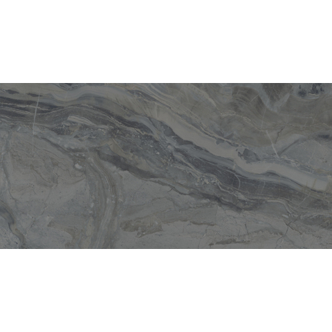 ÉCHANTILLON Terravito Ivello carreau mural et de sol - 60x120cm - rectifié - Aspect pierre naturelle - Dark poli (noir) SW1221255