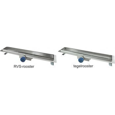 Wiesbaden Tegelrooster voor douchegoot - 90x7cm - RVS SW10713