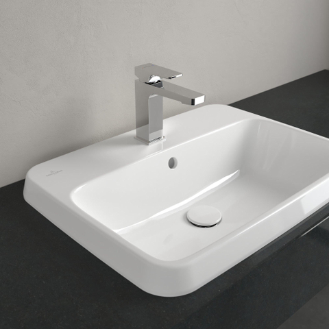 Villeroy & Boch Architectura Lavabo encastré - 600 x 450 x 170 mm - blanc Alpin brillant (blanc) - avec trop-plein - non poli SW762343