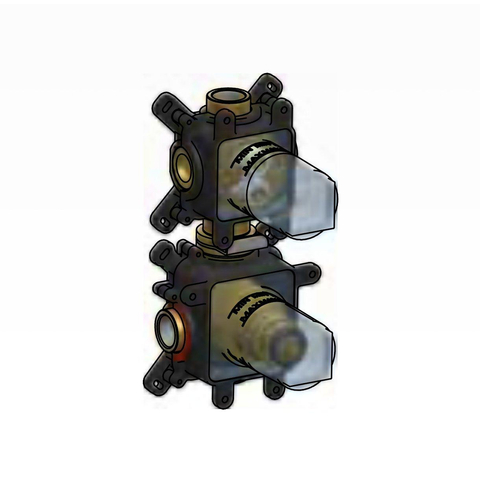 Hotbath Overige Inbouwdeel - voor inbouwthermostaat - 2 push buttons - zwart SW1118030