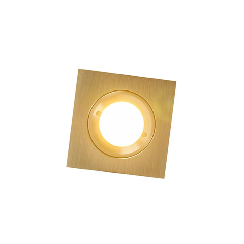 QAZQA Xena spot encastrable - 8x8 cm - IP44 - carré - doré SW1187217