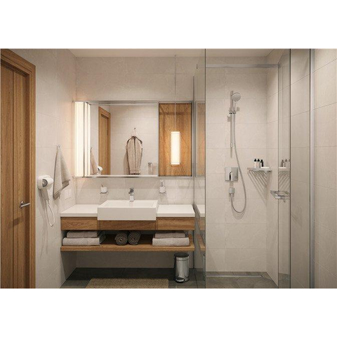Hansgrohe AddStoris Q AddStorisdrikbeker mat - glas - met houder - hoogglans chroom SW651133