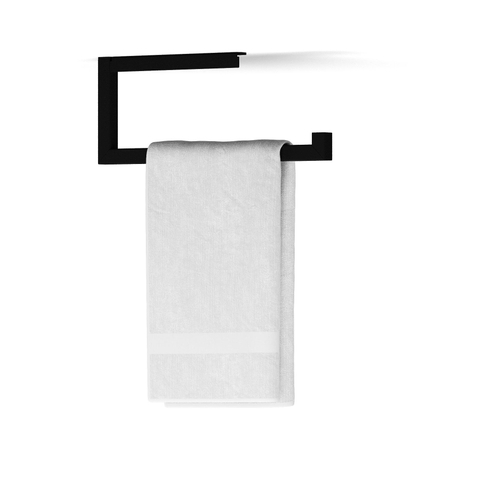Looox Rail Handdoekhouder - 35cm - zwart mat SW392207