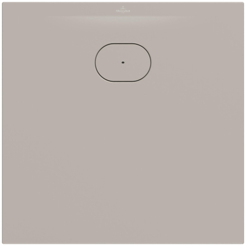 Villeroy & Boch Ecora douchebak - 80x80x3.5cm - afvoer korte zijde - almond (beige) SW1558921