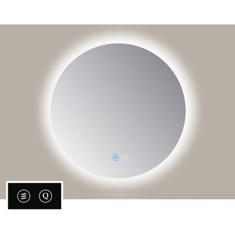 TuTTi Q-Mirrors miroir – Ø 100 cm – LED indirecte tout autour – chauffage de miroir SW1418574