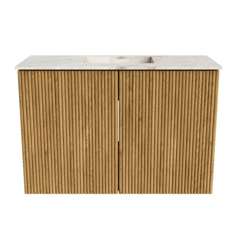Mondiaz JOYA-DLUX 60cm meuble de toilette - couleur Oak - Vasque FAYE position Milieu Sans trou de robinet couleur Frappe. SW1421875