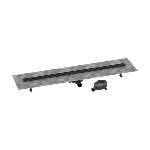 Hansgrohe RainDrain Go Caniveau de douche - 120cm - installation standard/à ras - carrelable - noir mat SW1590428