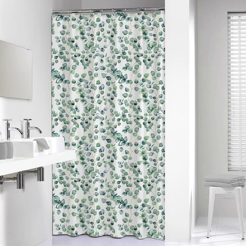 Sealskin ayra rideau de douche 180x200 cm polyester vert/blanc SW699511