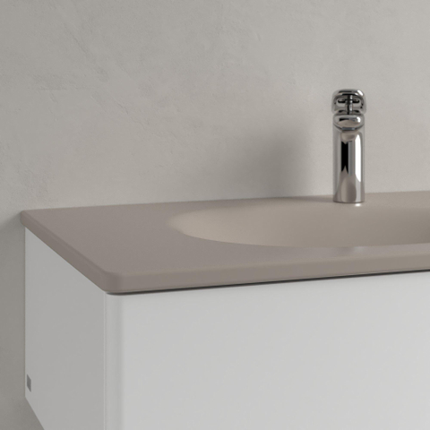 Villeroy & Boch Antao meubelwastafel - 80x50cm - 1 kraangat - met overloop CeramicPlus - mat almond (beige) SW957923