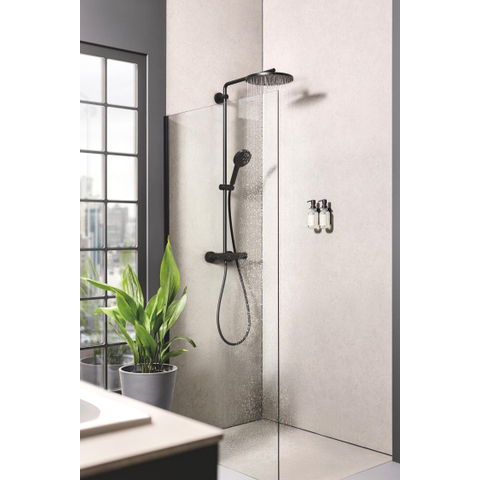 GroheVitalio Joy+douchesysteem met hoofddouche en handdouche280mmMat Zwart SW1590068