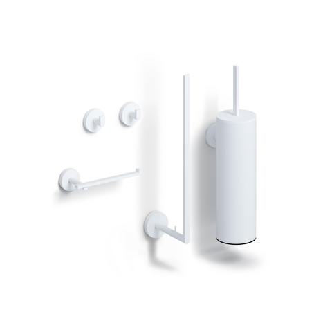 Clou Flat ensemble d'accessoires pour toilettes blanc mat SW767719