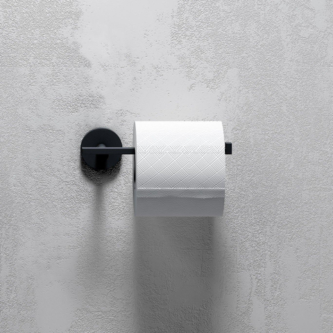 Clou Flat porte-rouleau de papier toilette 16,5x4,8cm sans abattant Noir mat SW86591
