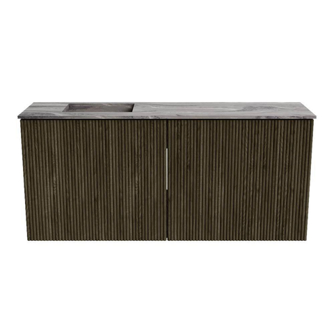 Mondiaz JOYA-DLUX 90cm toiletmeubel - kleur Shadow - Wastafel FAYE positie Links Zonder kraangat kleur Sombra. SW1425206