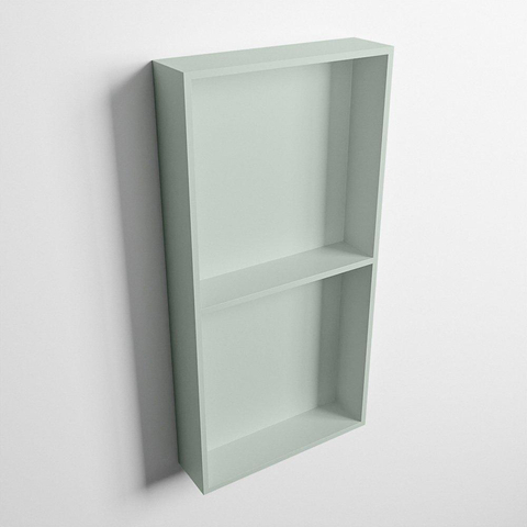 Mondiaz Easy nis 29.5x59.5x8cm voor Inbouw/opbouw 2 open vakken Solid surface Greey/Greey SW643753
