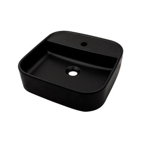 Plieger Fresno opzetwaskom - 42x42x11.5cm - vierkant - 1 kraangat - mat zwart SW225219