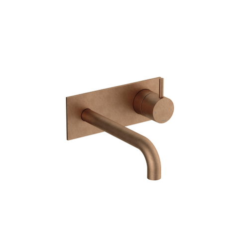 Hotbath Cobber Afbouwdeel - voor wastafelkraan - 18cm uitloop - Living colours - messing verouderd koper (goud) SW1117818