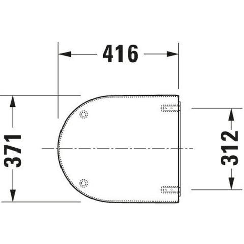Duravit Starck 3 Vital WC-zitting - 41.6x37.1x4.6cm - Kunststof wit Glanzend TWEEDEKANS OUT14441