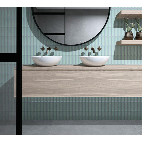 The Mosaic Factory Sevilla mozaïektegel - 30x30cm - 8mm - rechthoek - glans turquoise (blauw) SW397947