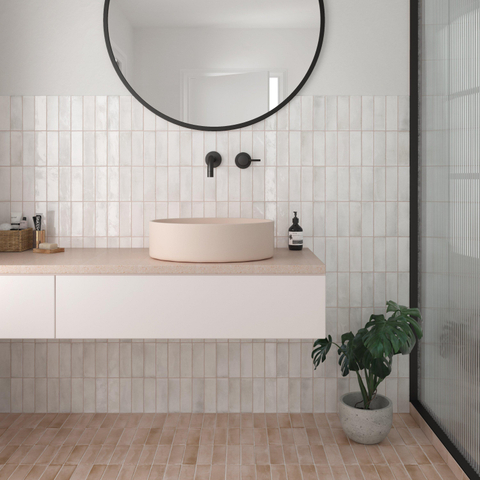SAMPLE Terravito Ardeno Koko Voor wandtegel - 150x50cm - 8mm - Wit SW1221278