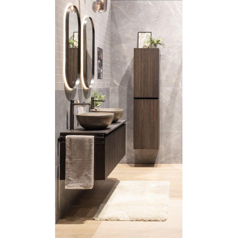 Saniclass Holz Base Badkameronderkast - 120cm - 1 lade - greeploos - donker eiken SHOWROOMMODEL SHOW26712