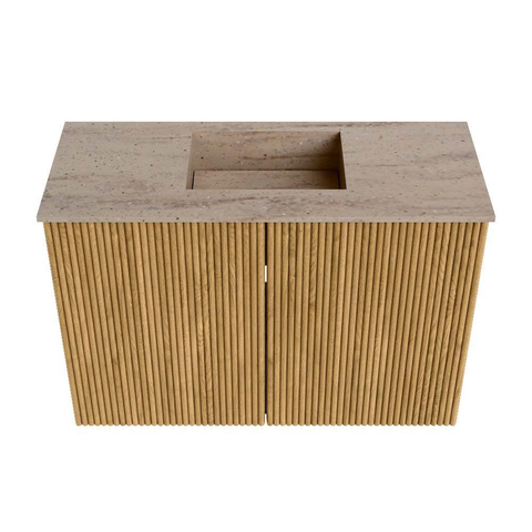 Mondiaz JOYA-DLUX 60cm toiletmeubel - kleur Oak - Wastafel FAYE positie Midden 1 kraangat kleur Saba. SW1424159