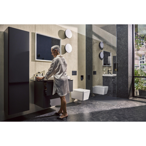 Hansgrohe Tecturis E Wastafelmengkraan - push to open plug - 15.8cm uitloop - coolstart - mat zwart SW918665