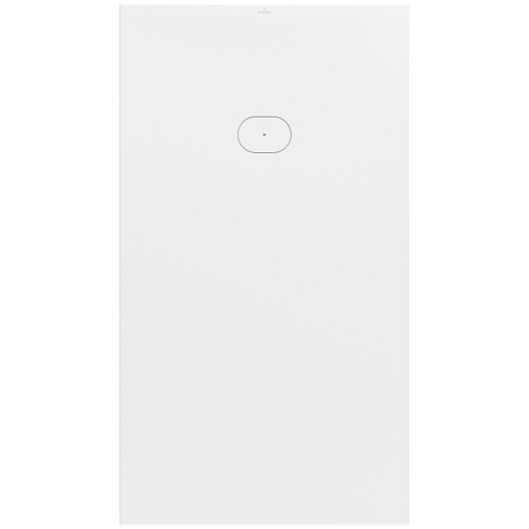 Villeroy & Boch Ecora douchebak - 180x100x4.5cm - afvoer korte zijde - stone white (wit) SW1558890