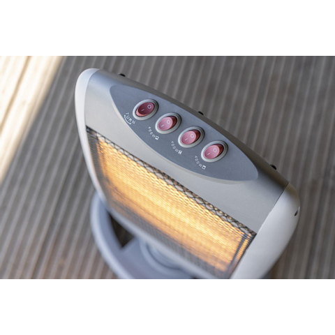Eurom Safe-t-Shine compact 1200 Radiateur halogène 1200 watt 22x32x50cm gris SW486888
