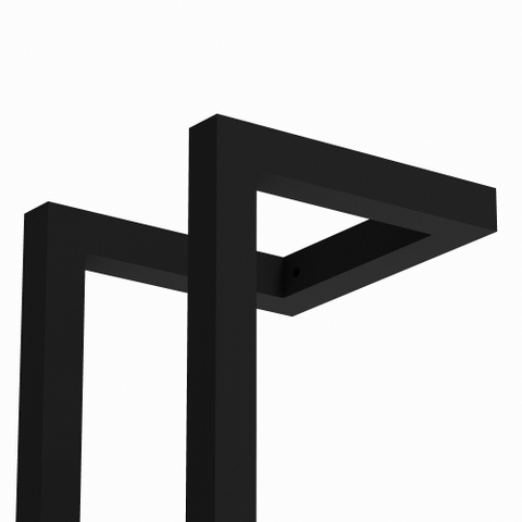 Fortifura Calvi Porte-serviettes - 60x12.5x12.5cm - Noir mat SW890759