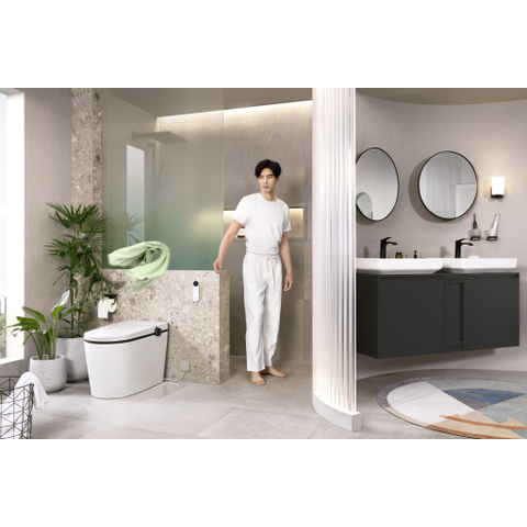 Hansgrohe VIVENIS Eengreeps wastafelmengkraan - 110 - coolstart - met PopUp - trekwaste - mat zwart SW699931
