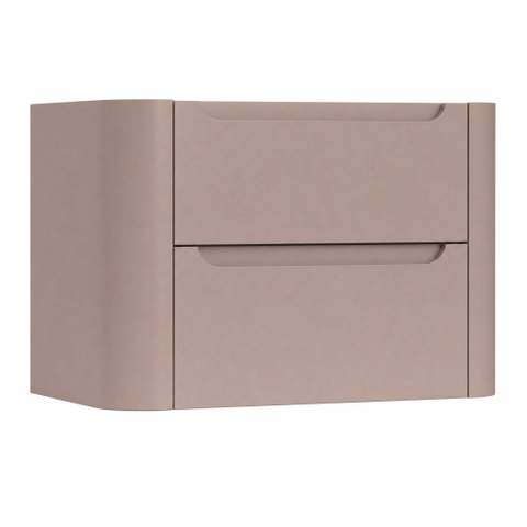 H&R Badmeubelen Juice Meuble sous lavabo - 80x45x50cm - angles arrondis - 2 tiroirs - poignée intégrée - strawberry SW1489303