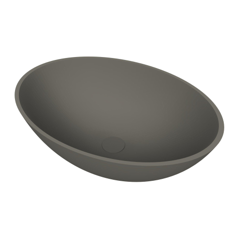 Arcqua Prince waskom - opbouw - ovaal - 49x34cm - mat quartz grijs SW1209066