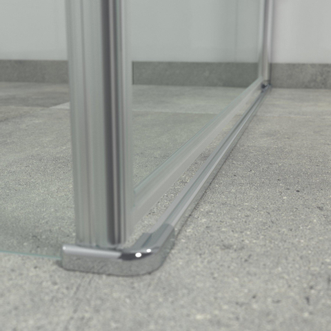 Marenza Neptune Cabine de douche - 1 porte battante - Paroi latérale - 90x90x200cm - Verre de sécurité 6mm - anti-calcaire - chrome SW238231