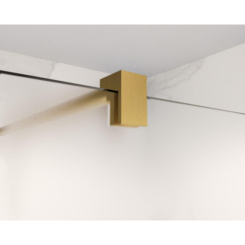 Fortifura Galeria Douche à l'italienne - 90x200cm - verre satiné - Laiton brossé SW876833